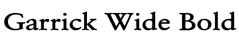 Garrick Wide Bold font preview