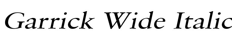 Garrick Wide Italic font preview
