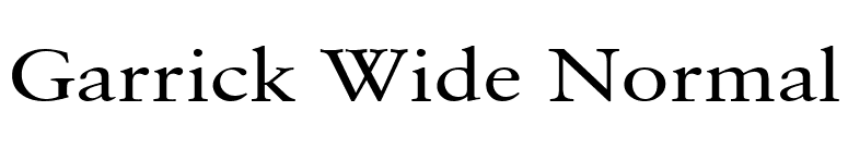 Garrick Wide Normal font preview