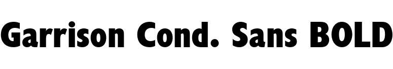 Garrison Cond. Sans BOLD font preview