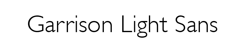 Garrison Light Sans font preview