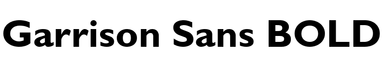 Garrison Sans BOLD font preview