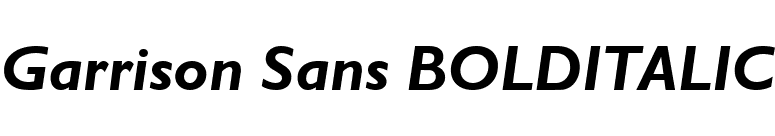 Garrison Sans BOLDITALIC font preview