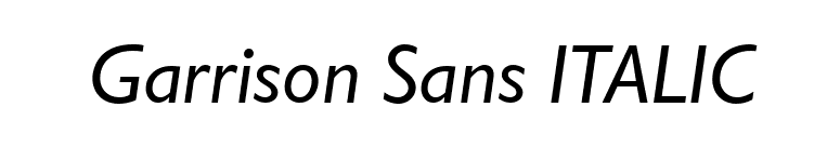 Garrison Sans ITALIC font preview