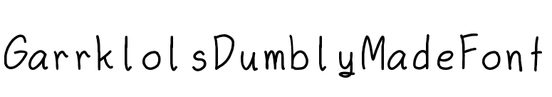 GarrklolsDumblyMadeFont font preview