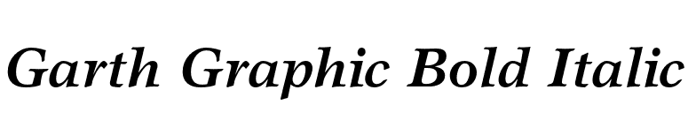 Garth Graphic Bold Italic font preview