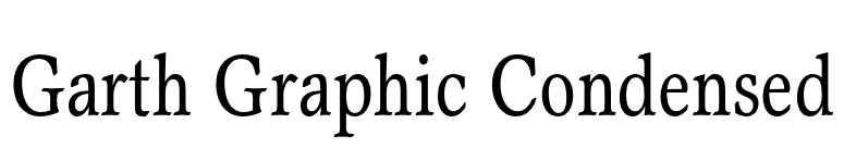 Garth Graphic Condensed font preview
