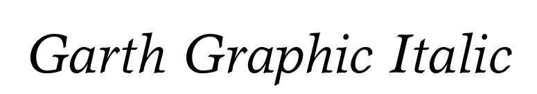 Garth Graphic Italic font preview