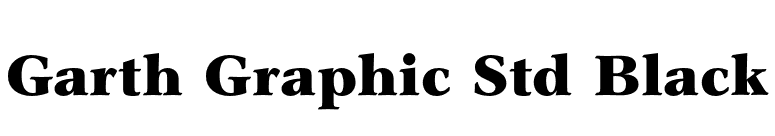 Garth Graphic Std Black font preview