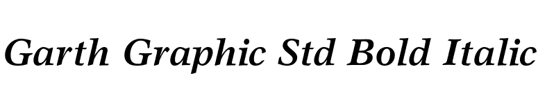 Garth Graphic Std Bold Italic font preview