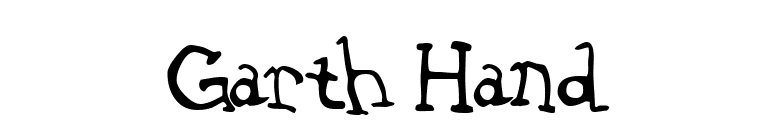 Garth Hand font preview