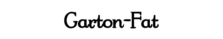 Garton-Fat font preview