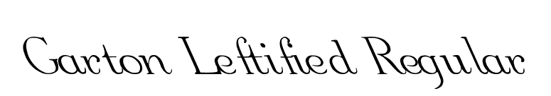 Garton Leftified Regular font preview