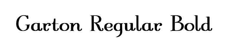 Garton Regular Bold font preview