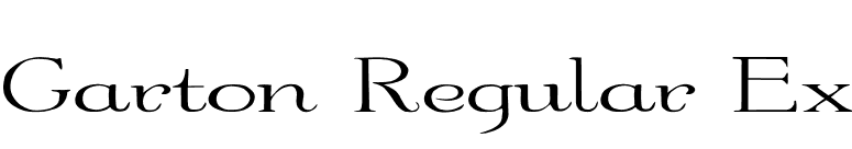 Garton Regular Ex font preview