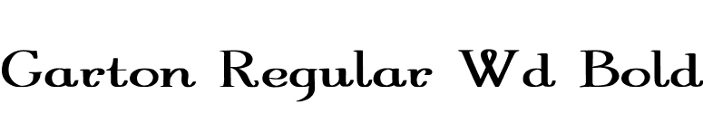 Garton Regular Wd Bold font preview