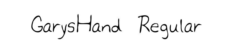 GarysHand Regular font preview