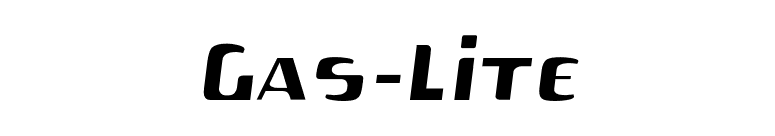 Gas-Lite font preview