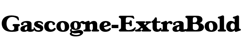 Gascogne-ExtraBold font preview