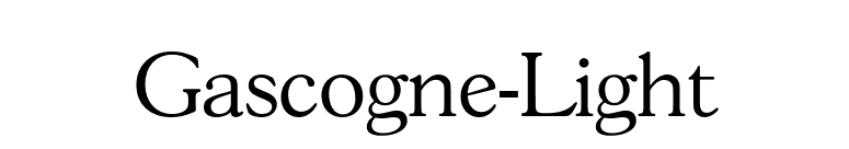 Gascogne-Light font preview
