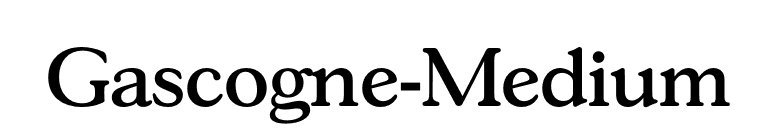 Gascogne-Medium font preview