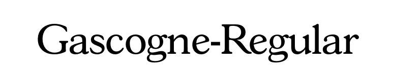 Gascogne-Regular font preview