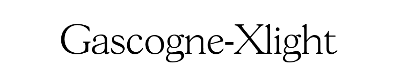 Gascogne-Xlight font preview