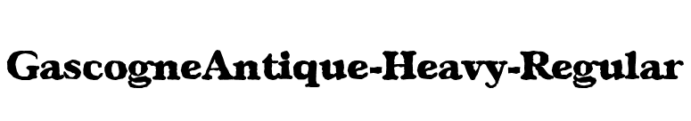 GascogneAntique-Heavy-Regular font preview