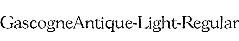 GascogneAntique-Light-Regular font preview