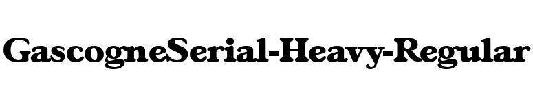GascogneSerial-Heavy-Regular font preview
