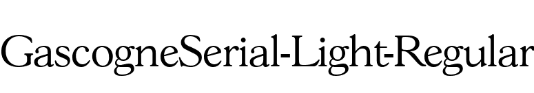 GascogneSerial-Light-Regular font preview