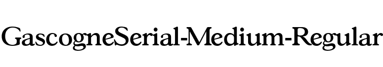 GascogneSerial-Medium-Regular font preview