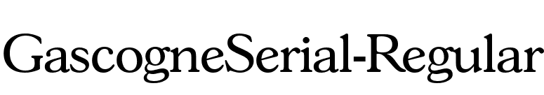 GascogneSerial-Regular font preview