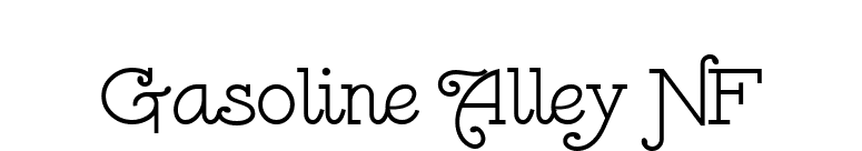 Gasoline Alley NF font preview