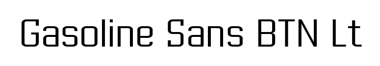 Gasoline Sans BTN Lt font preview
