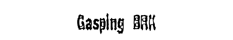 Gasping BRK font preview