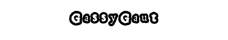 GassyGaut font preview