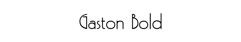 Gaston Bold font preview
