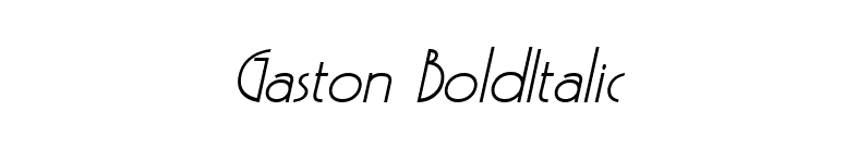 Gaston BoldItalic font preview