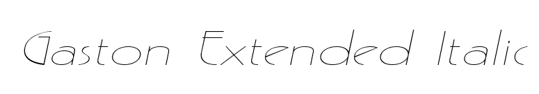 Gaston Extended Italic font preview