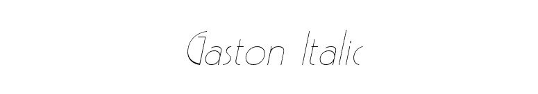 Gaston Italic font preview
