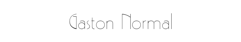 Gaston Normal font preview