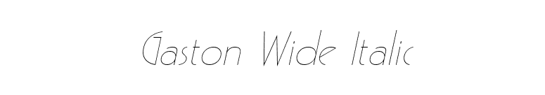 Gaston Wide Italic font preview