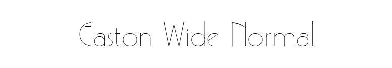 Gaston Wide Normal font preview