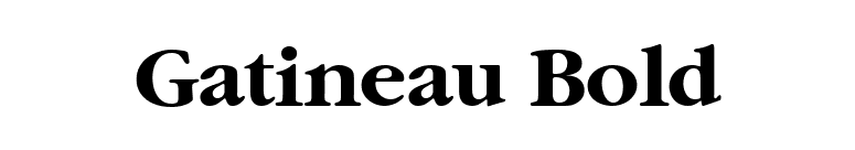 Gatineau Bold font preview