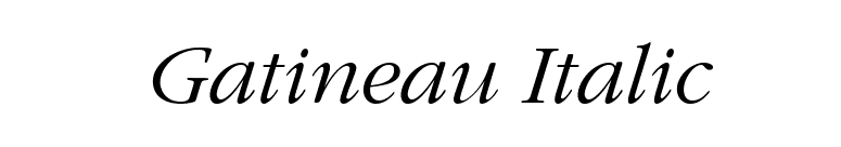 Gatineau Italic font preview