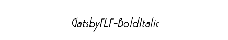 GatsbyFLF-BoldItalic font preview