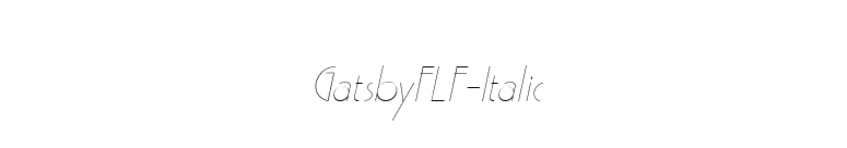 GatsbyFLF-Italic font preview