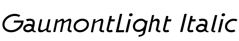 GaumontLight Italic font preview