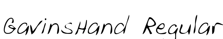 GavinsHand Regular font preview